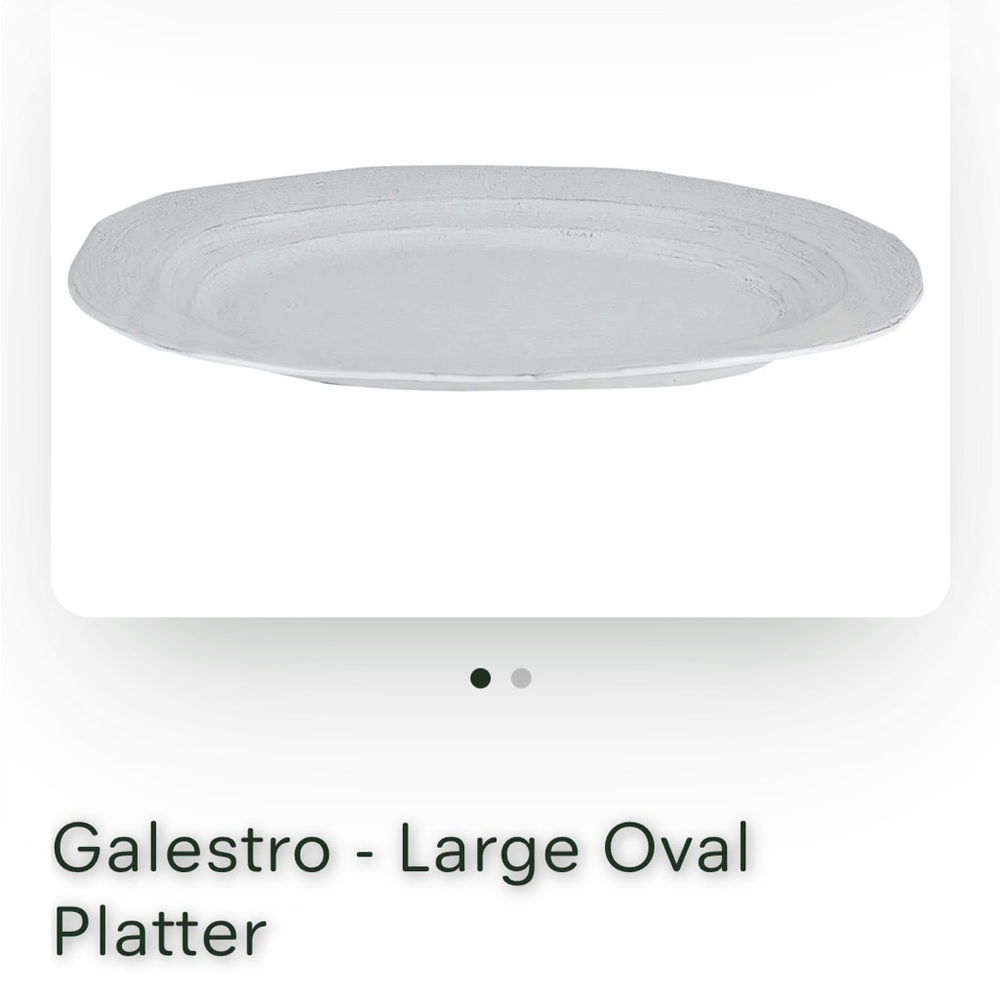 Galestro - Large Oval Platter, Virginia Casa made handmade in Italy. Set of 2